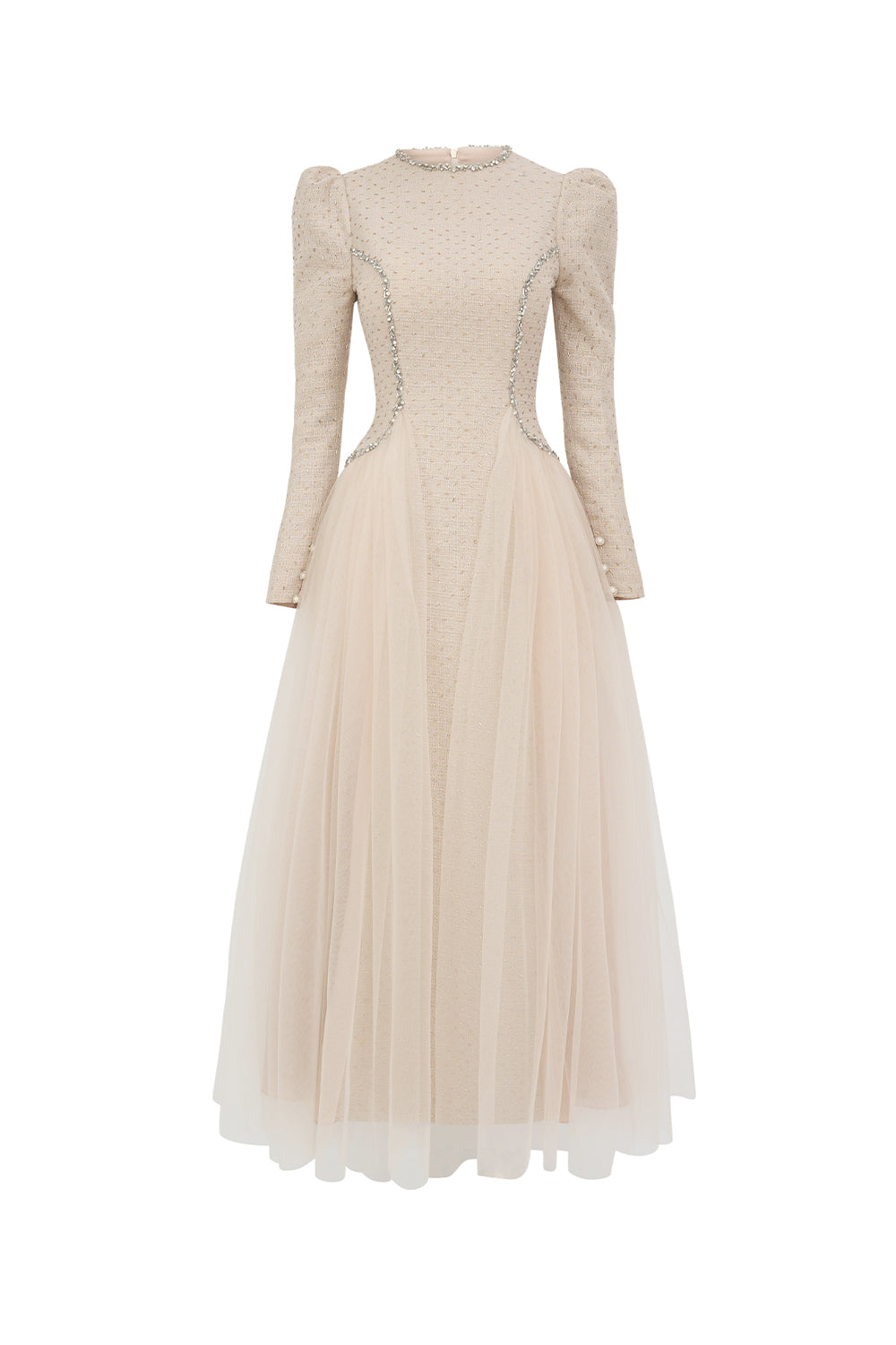 Women's Cardenas A-line Puffy Sleeved Polyester Ankle Length Dress XXS/XS/S/M/L/XL/XXL/3XL/Customize White Happy Clothing Women's Cardenas A-line Puffy Sleeved Polyester Ankle Length Dress XXS/XS/S/M/L/XL/XXL/3XL/Customize White Happy Clothing