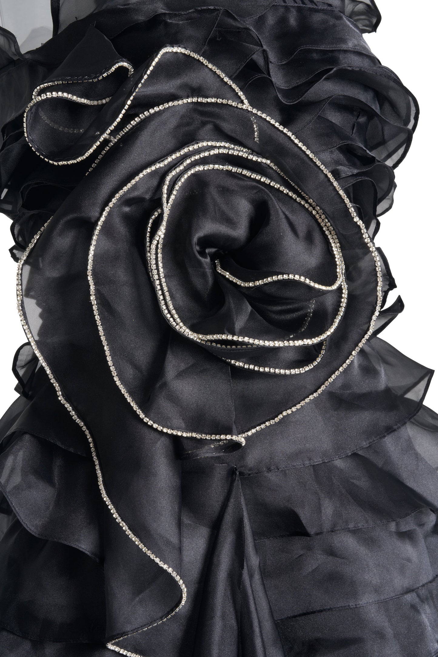 Hadley A-line Ruffle Layer Organza Maxi Dress
