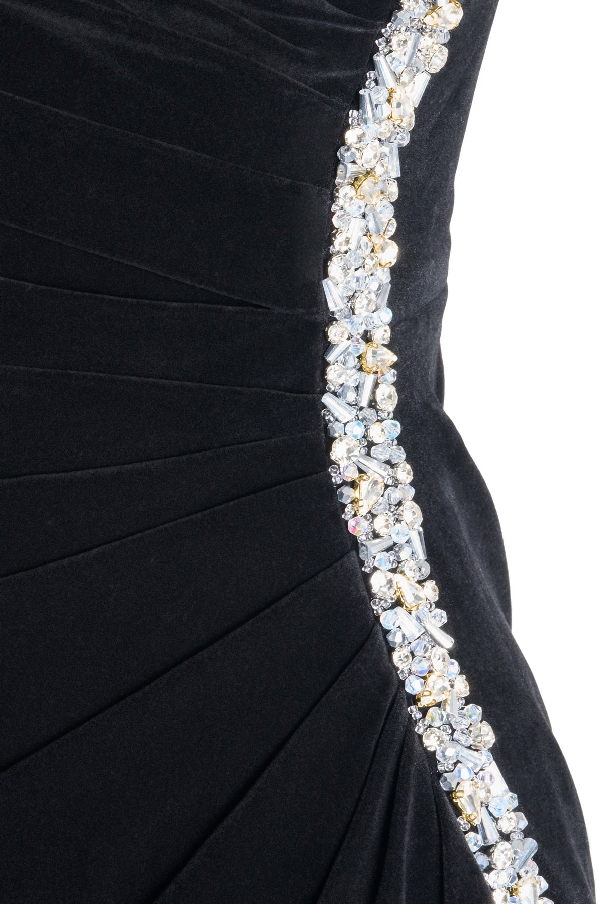 Diana Asymmetric Draped Velvet Maxi Dress