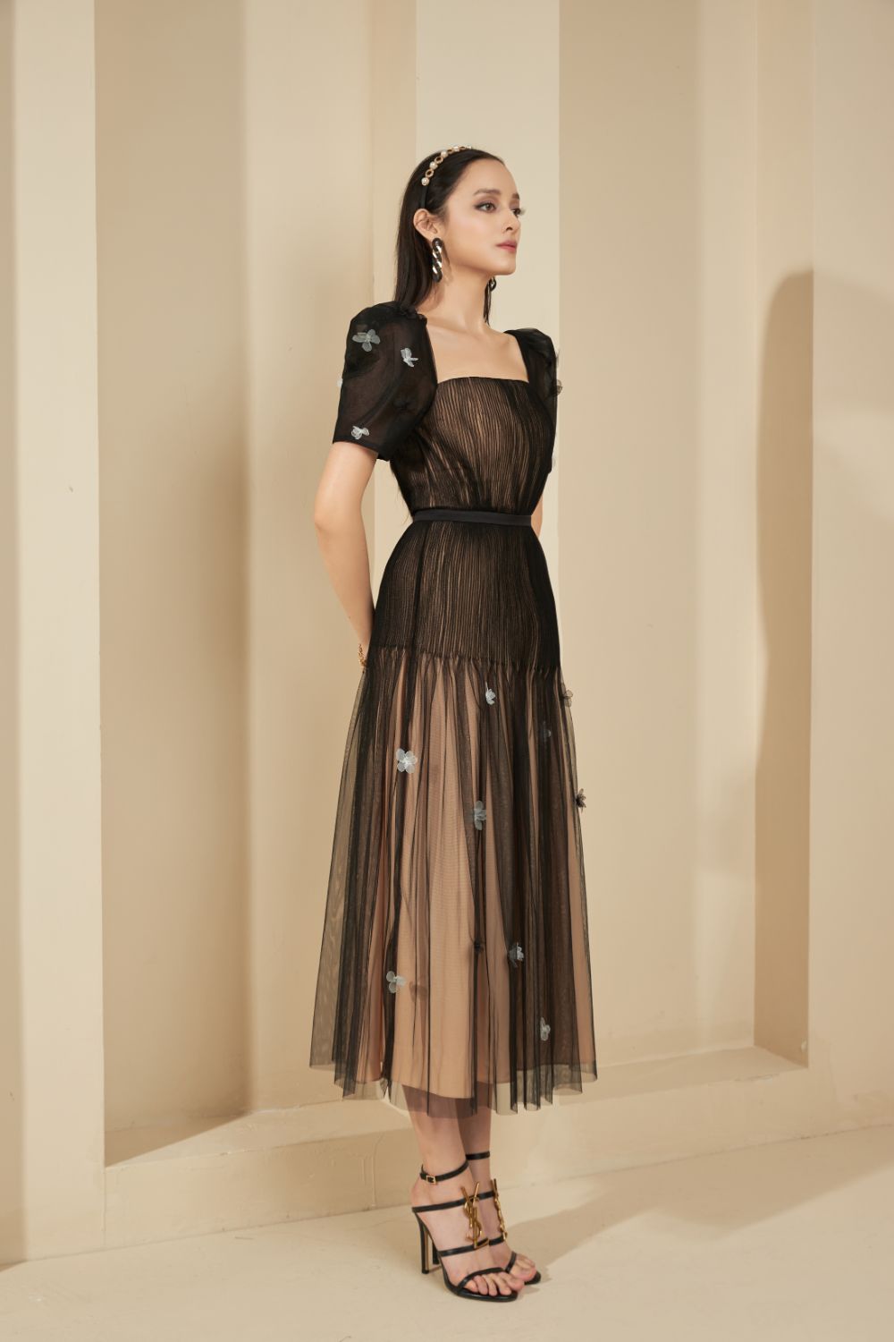 Aniston Square Neck Dress