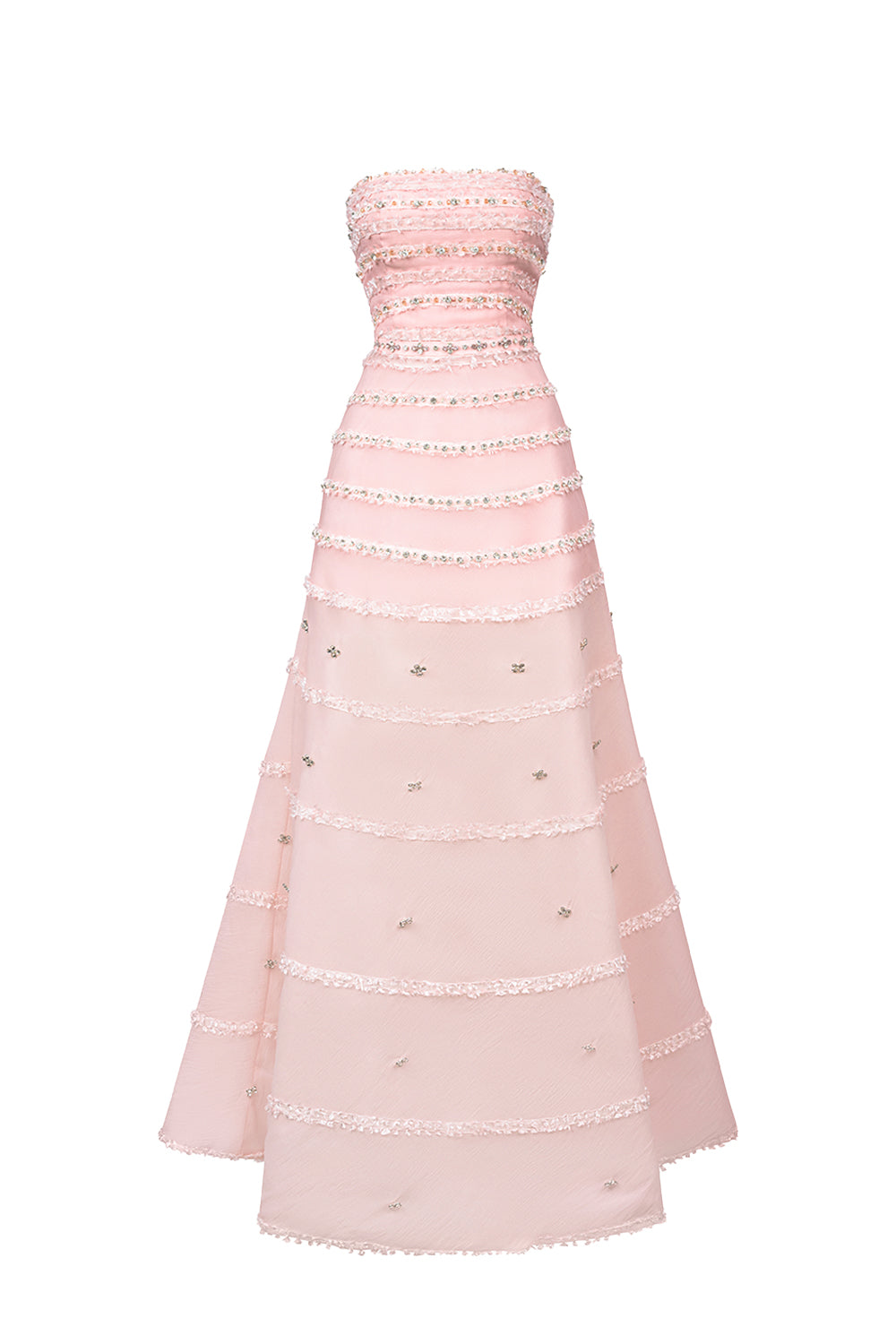 Women's Legacy A-line Ruffle Trim Polyester Maxi Dress XXS/XS/S/M/L/XL/XXL/3XL/Customize Pale Pink Striped MEAN BLVD Happy Clothing Women's Legacy A-line Ruffle Trim Polyester Maxi Dress XXS/XS/S/M/L/XL/XXL/3XL/Customize Pale Pink Striped MEAN BLVD Happy Clothing
