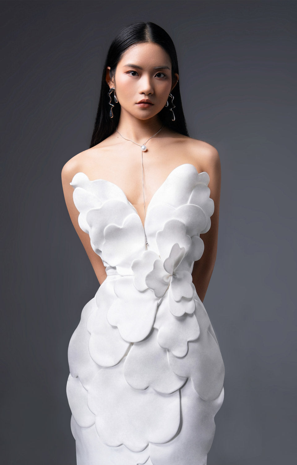 Velour Pegged Sleeveless Polyester Maxi Dress