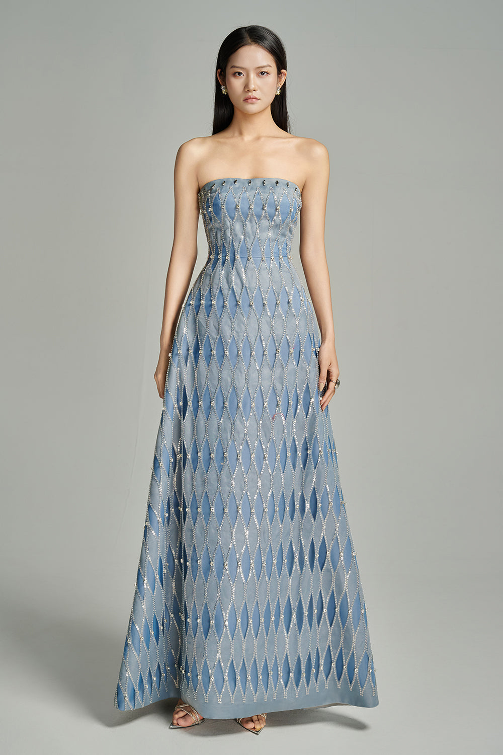 Alaiya Ball Gown Scarf Neck Polyester Maxi Dress