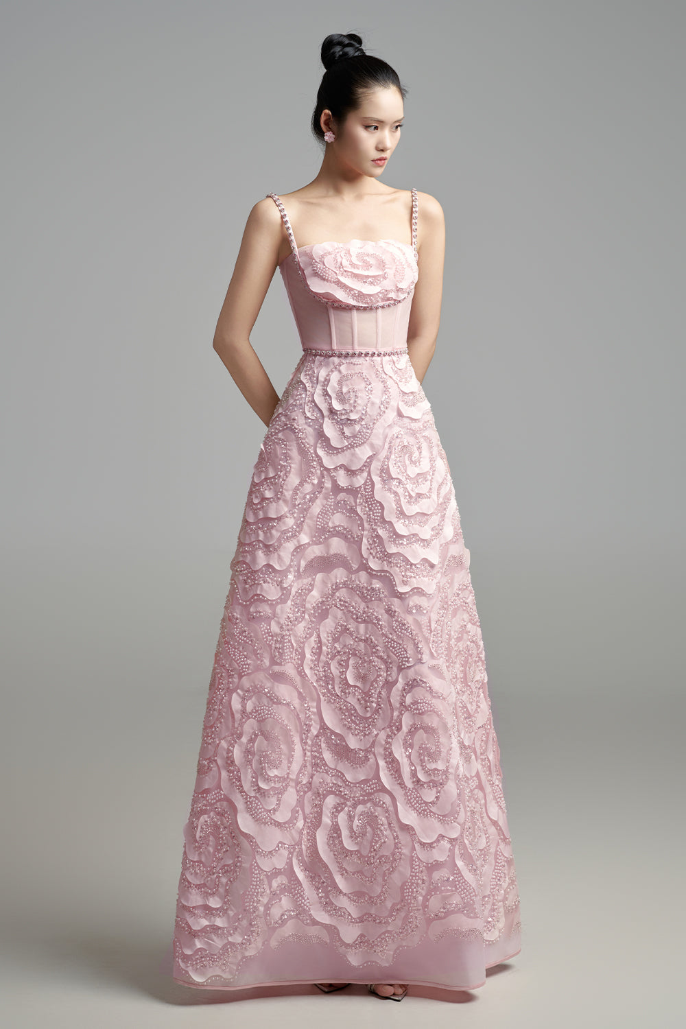 Miracle A-line Bead Polyester Maxi Dress