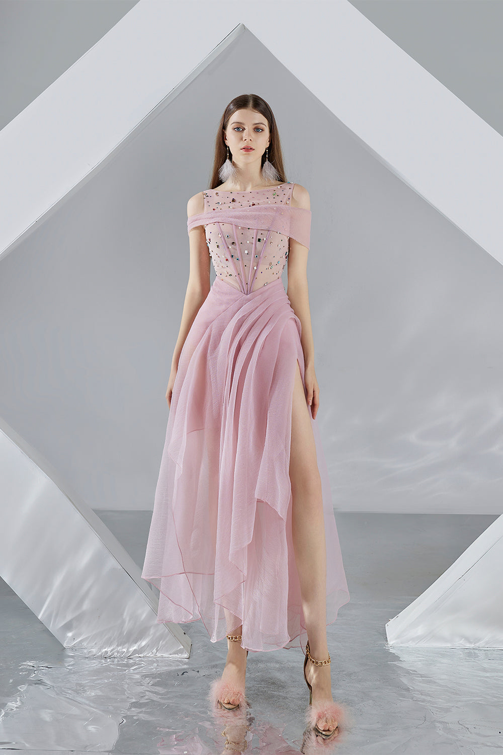 cut out organza midi dress Rent Cut-Out Organza Midi Dress - & Other Stories