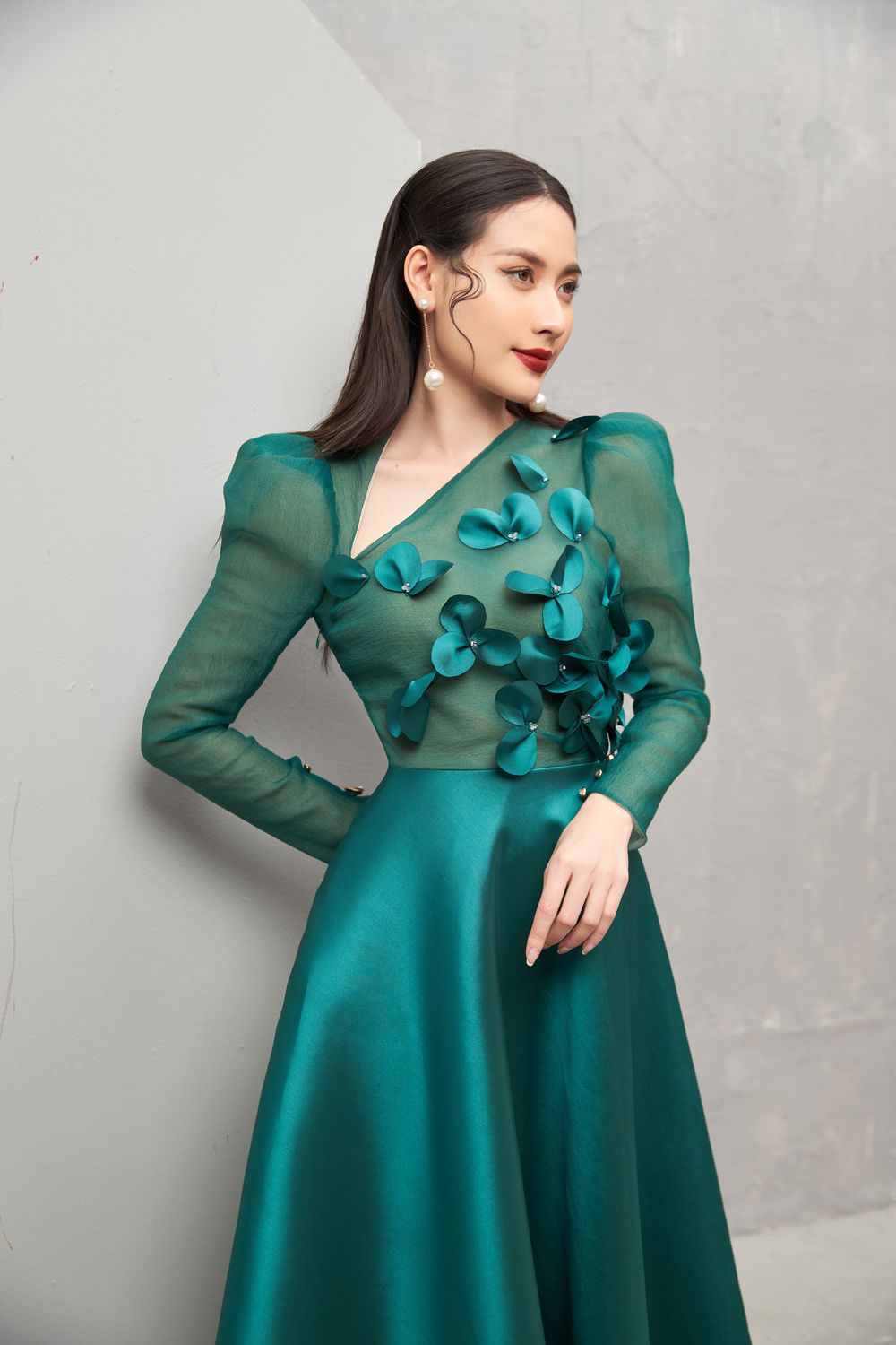 Adelaide Diagonal Neck Dress