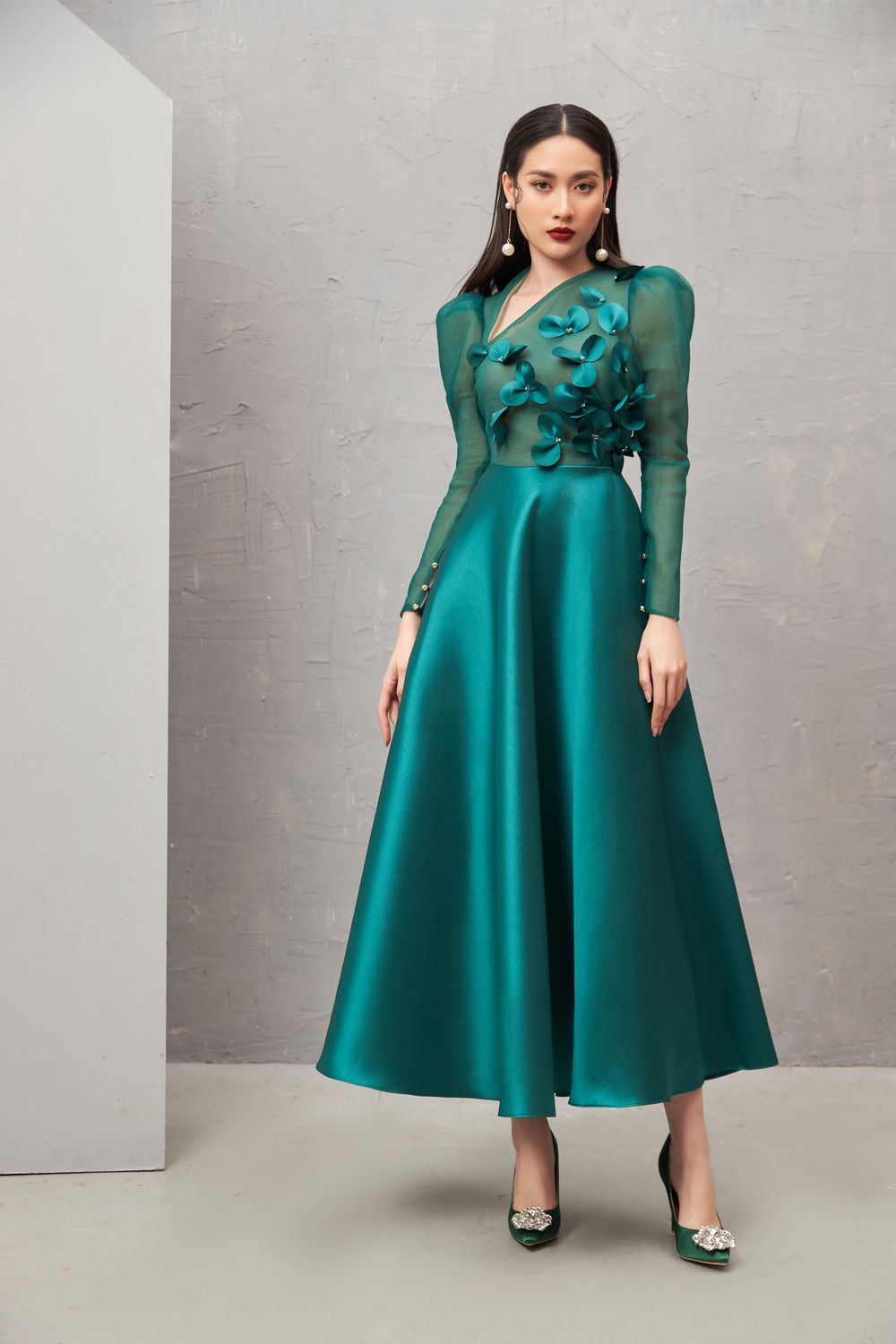 Adelaide Diagonal Neck Dress