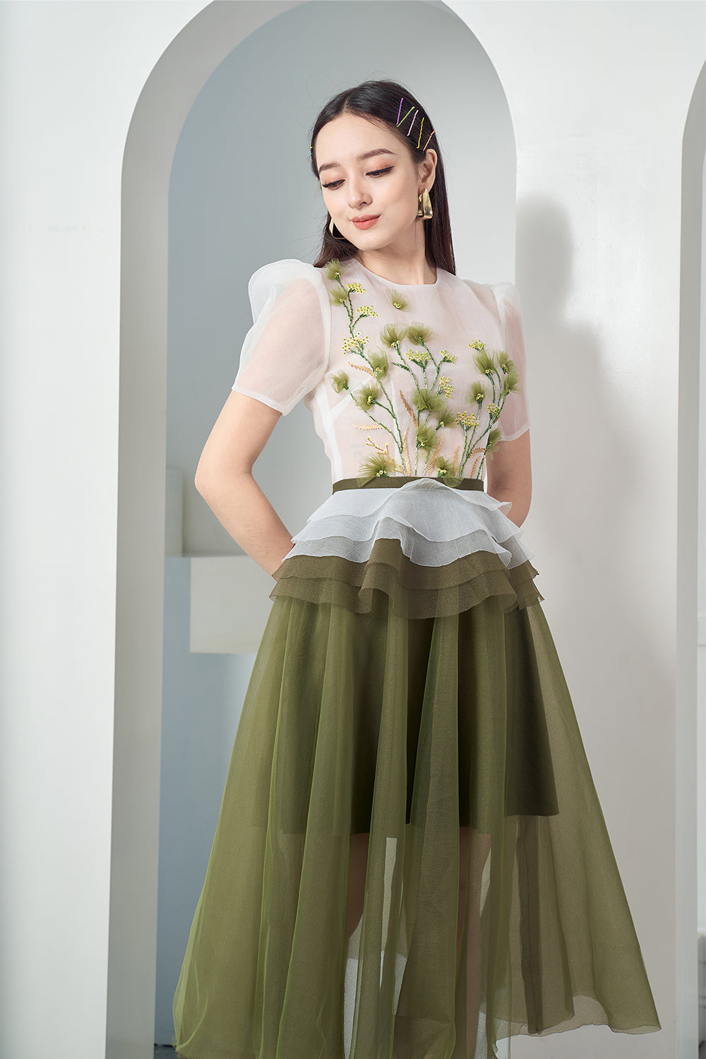 Amity Floral Embroidered Dress
