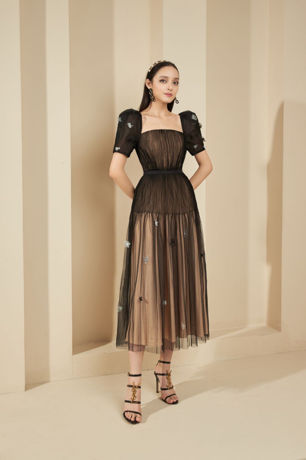 Aniston Square Neck Dress