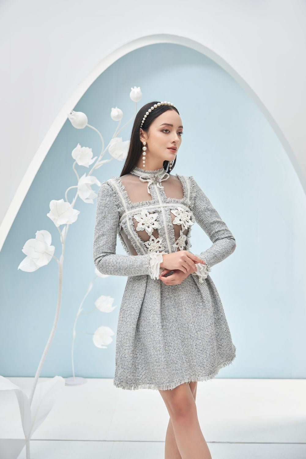 Esther Fringed Neck Dress