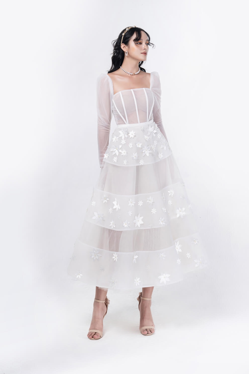 Jacqueline Square Neck Dress