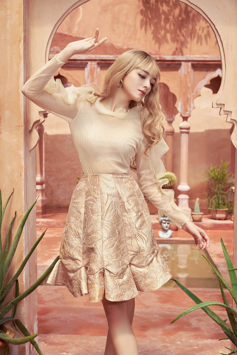 Jessie Ruffle Long Sleeved Top