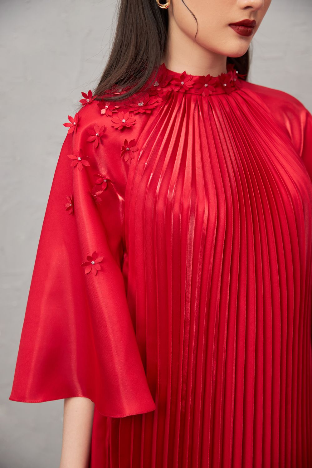 Katelyn Pleated Ao Dai