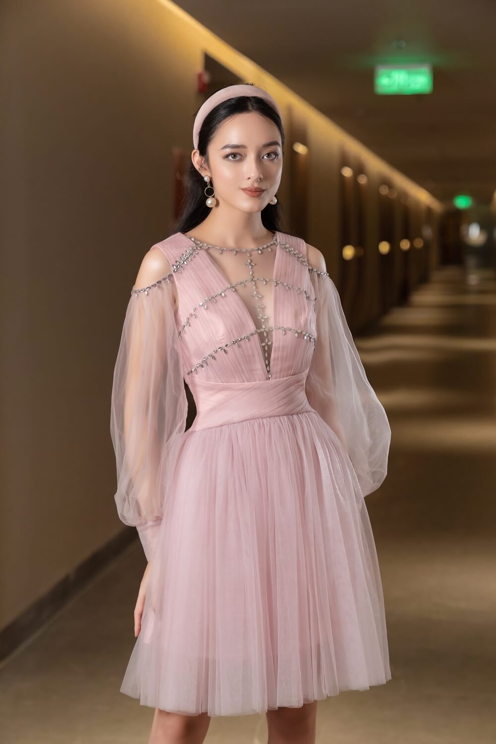 Levi Long Puffy Sleeves Dress