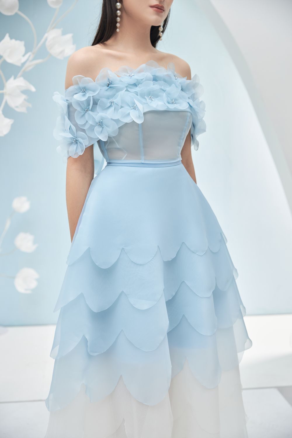 Maitreyi Off-Shoulder Dress