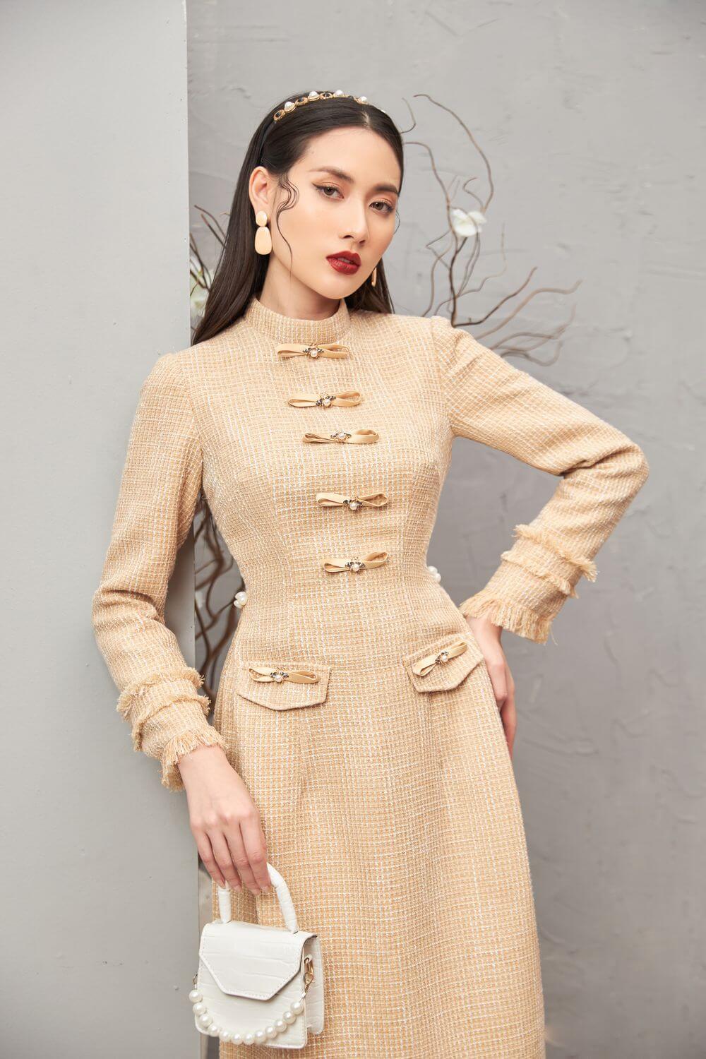 Orabelle Tweed Ao Dai