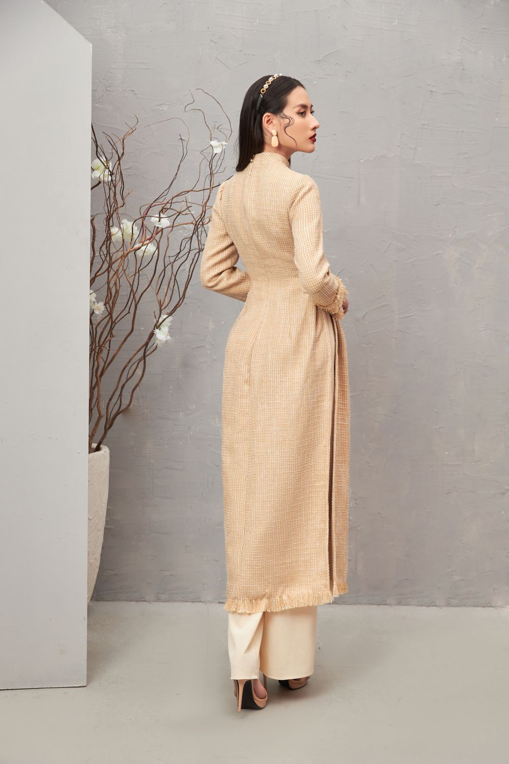 Orabelle Tweed Ao Dai