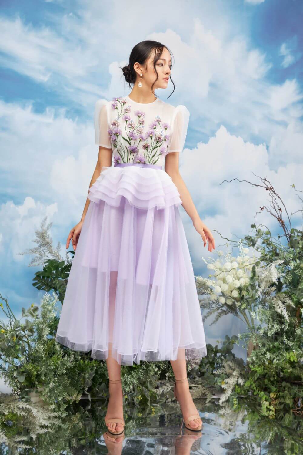 Velix Floral Embroidered Dress