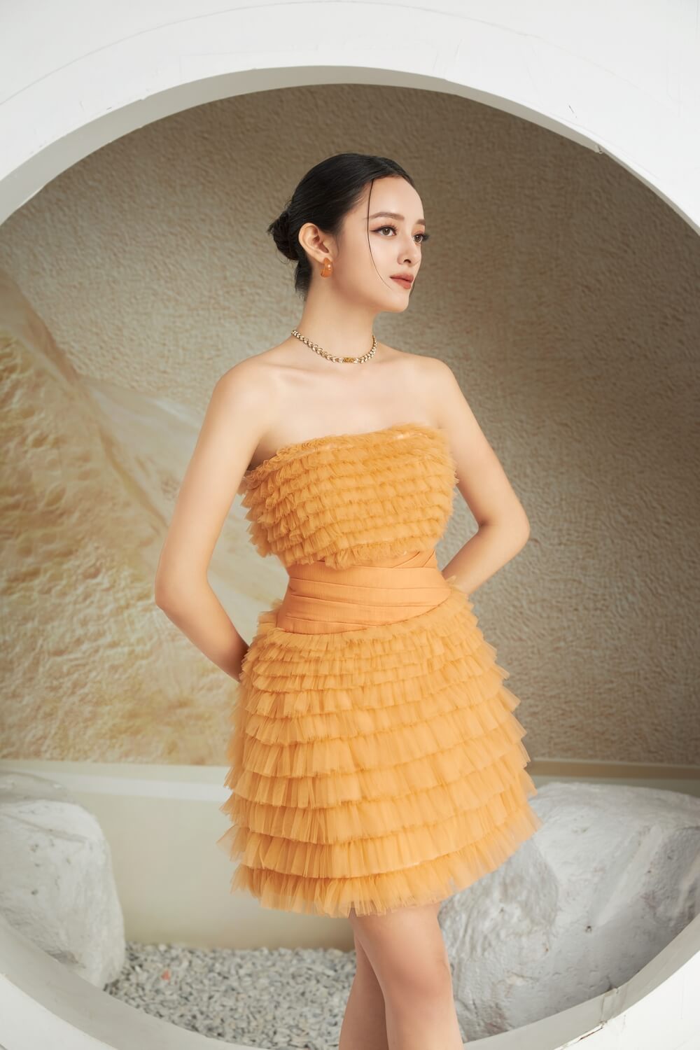 Whitma Criss Cross Waist Dress