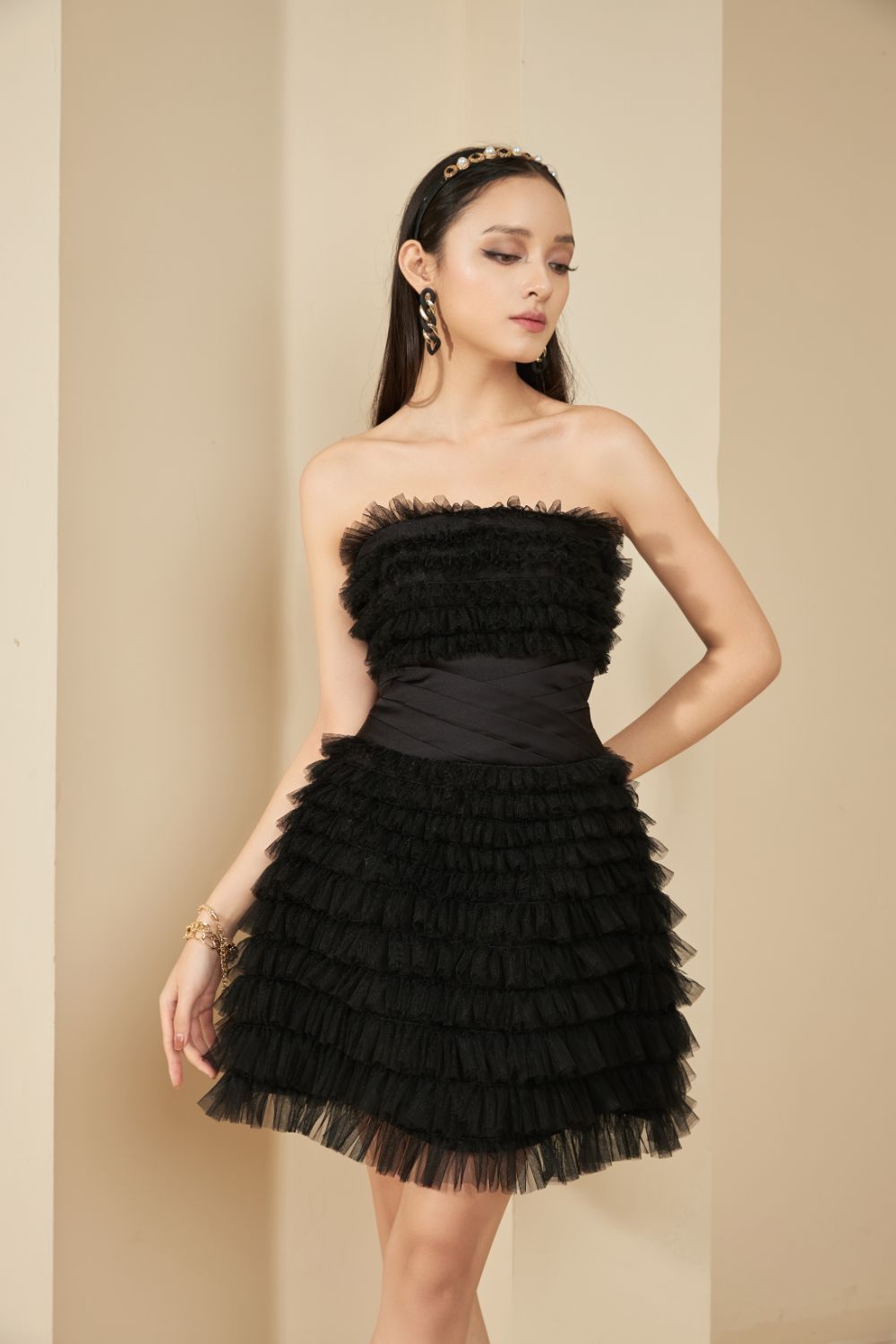 Whitma Criss Cross Waist Dress