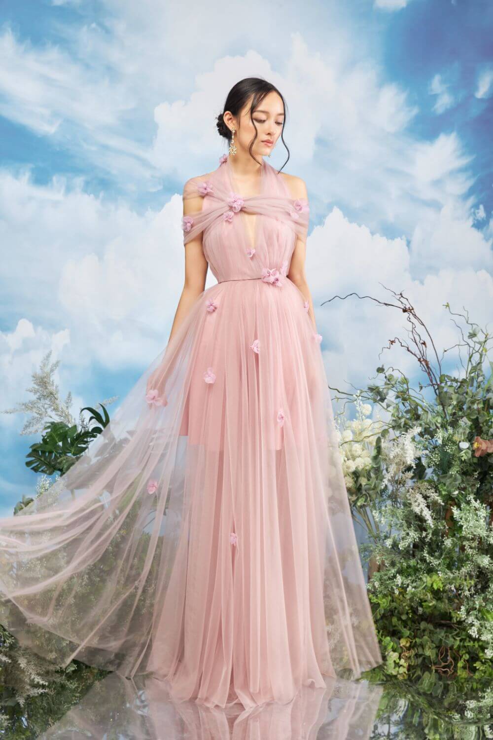 Yolaf Pink Halter Neck Dress | Maxi Dress Yolaf Pink Halter Neck Dress | Maxi Dress