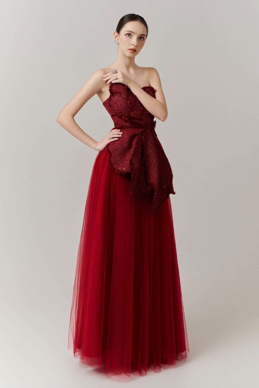 Vivienne Sweetheart Applique Maxi Dress