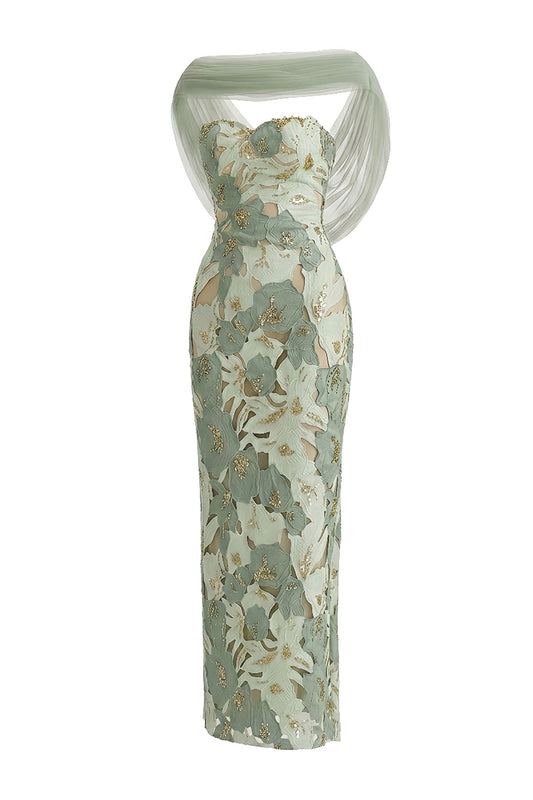 Magnolia Embroidery Maxi Dress