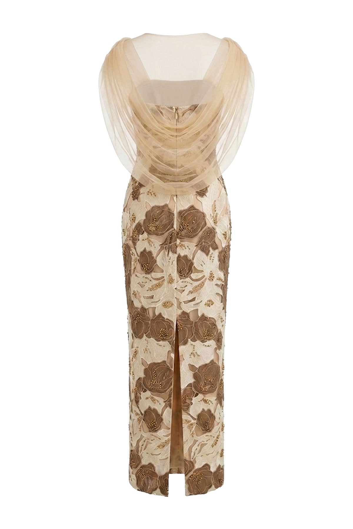 Camellia Embroidery Maxi Dress