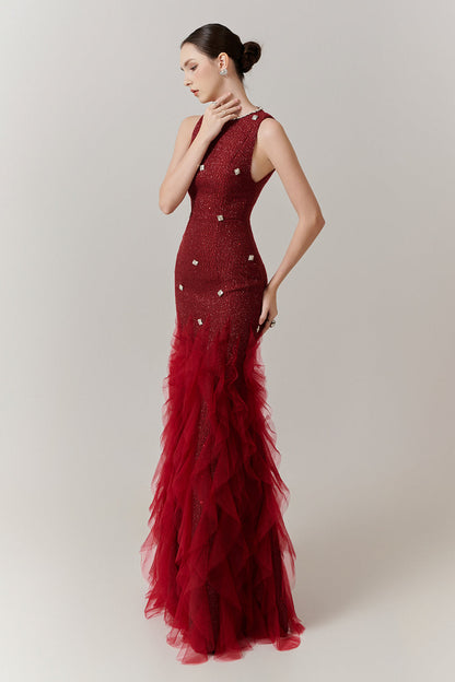 Potter Mermaid Bead Maxi Dress