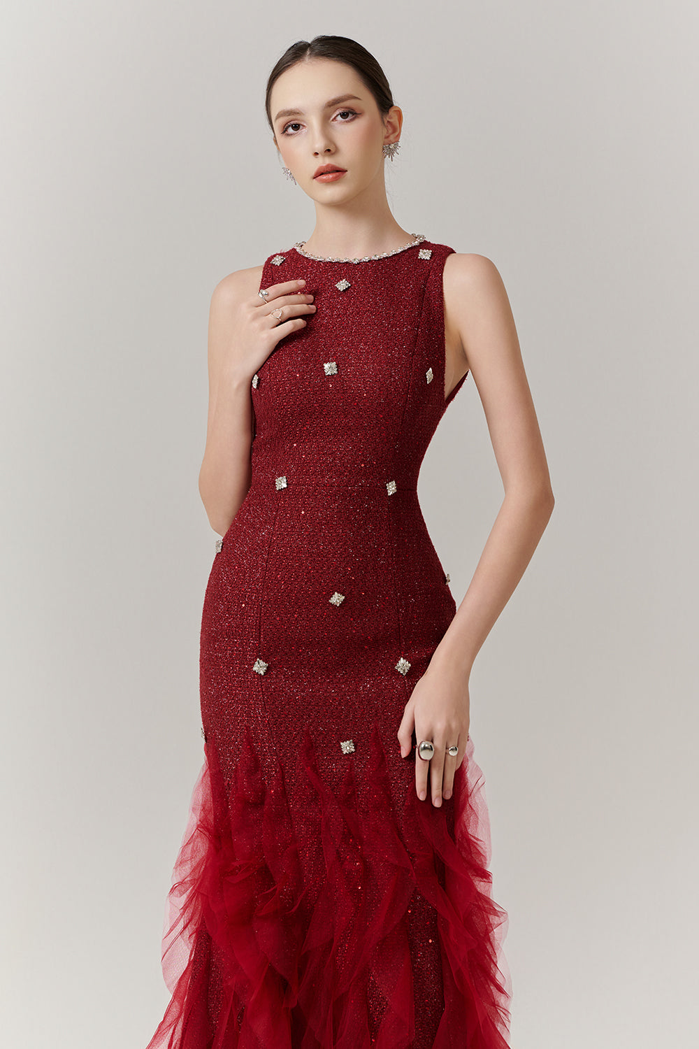 Potter Mermaid Bead Maxi Dress