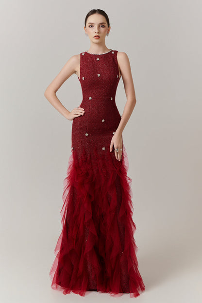 Potter Mermaid Bead Maxi Dress