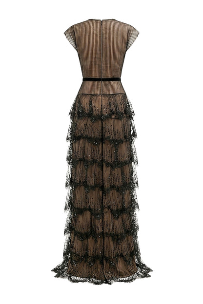 Noiré V-Neck Maxi Dress