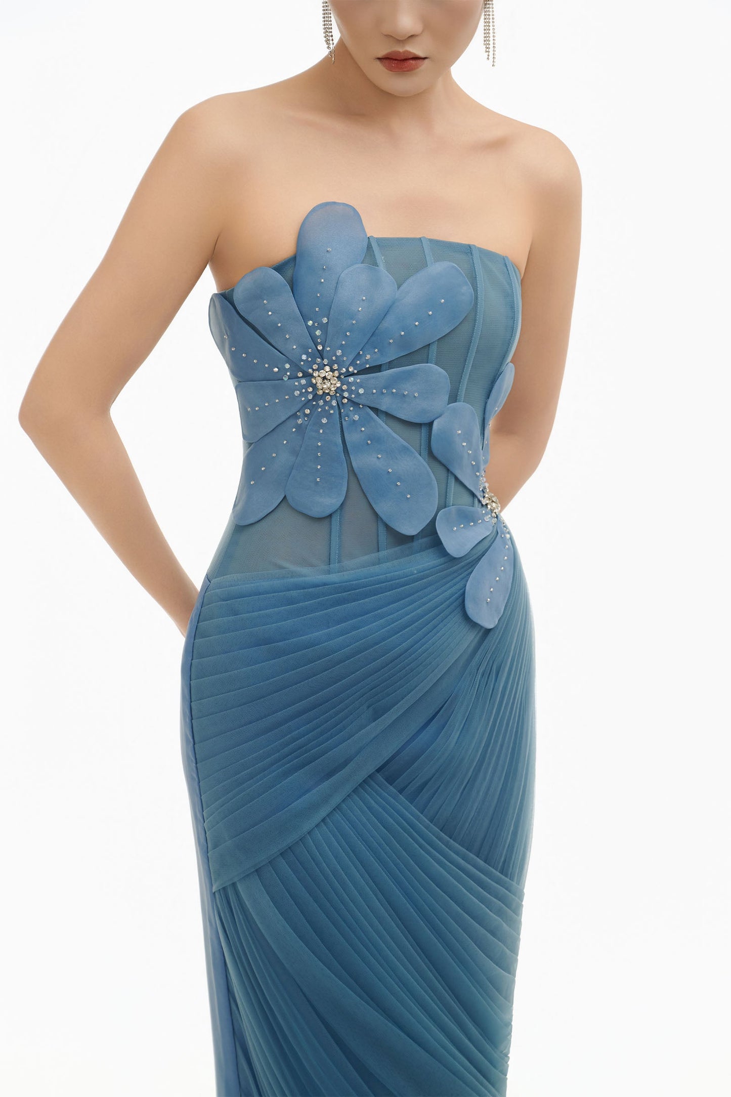 Opaline Pleated Maxi Dress