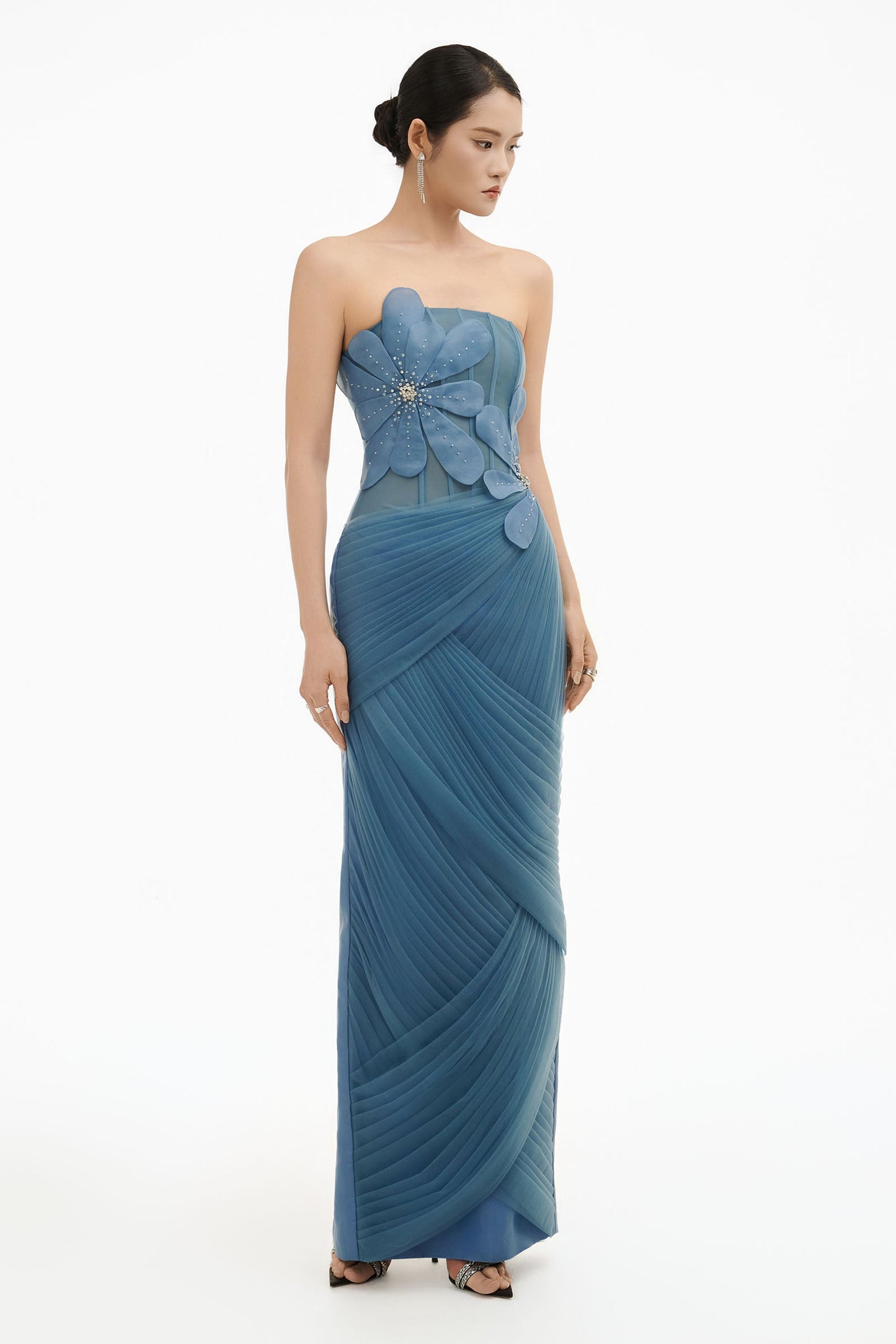 Opaline Pleated Maxi Dress