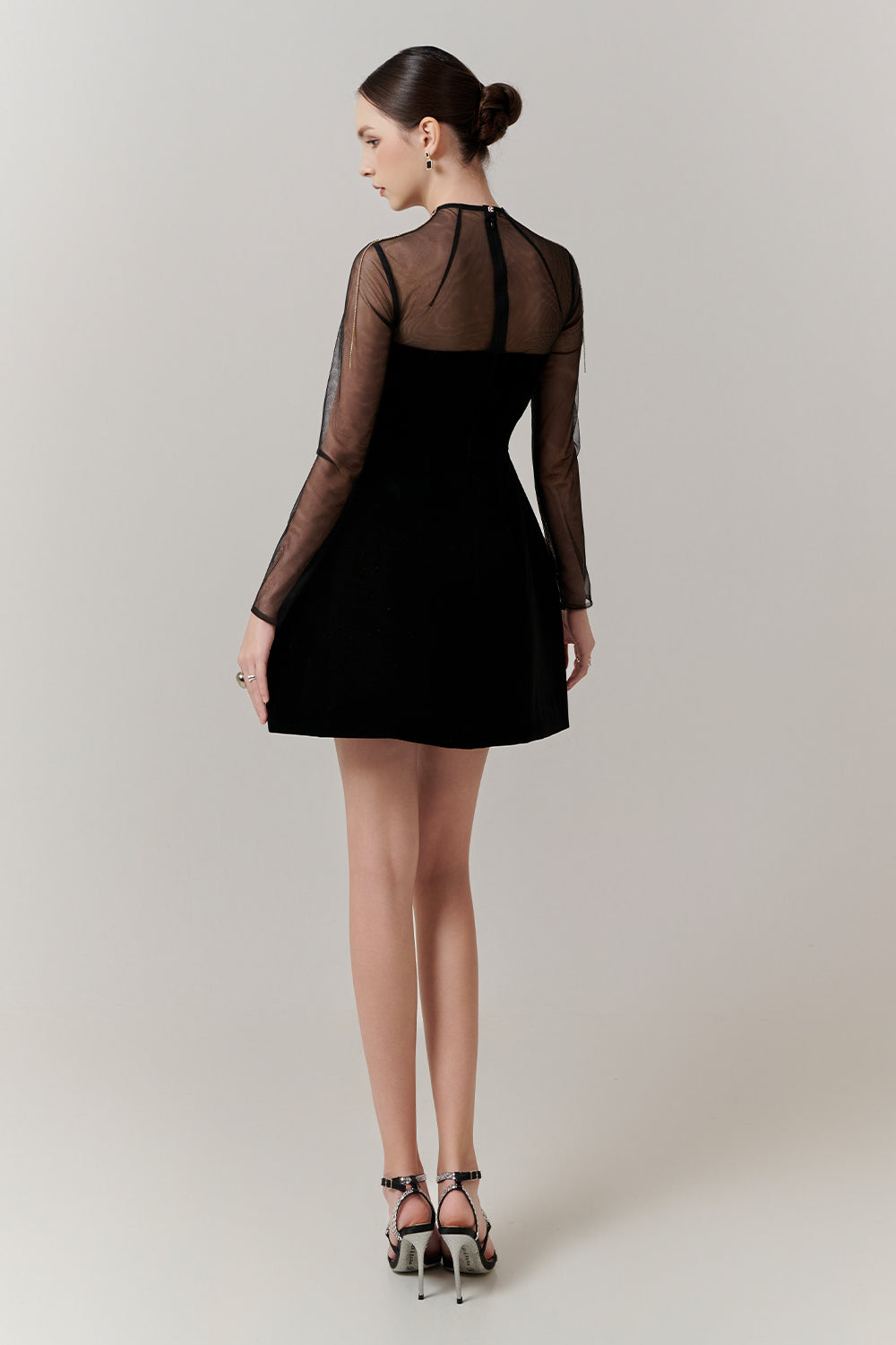 Women's Freya Illusion Chain Mini Dress XXS/XS/S/M/L/XL/XXL/3XL/Customize Black & Candy Pink Happy Clothing Women's Freya Illusion Chain Mini Dress XXS/XS/S/M/L/XL/XXL/3XL/Customize Black & Candy Pink Happy Clothing