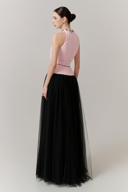 Aria Halter Bead Maxi Dress