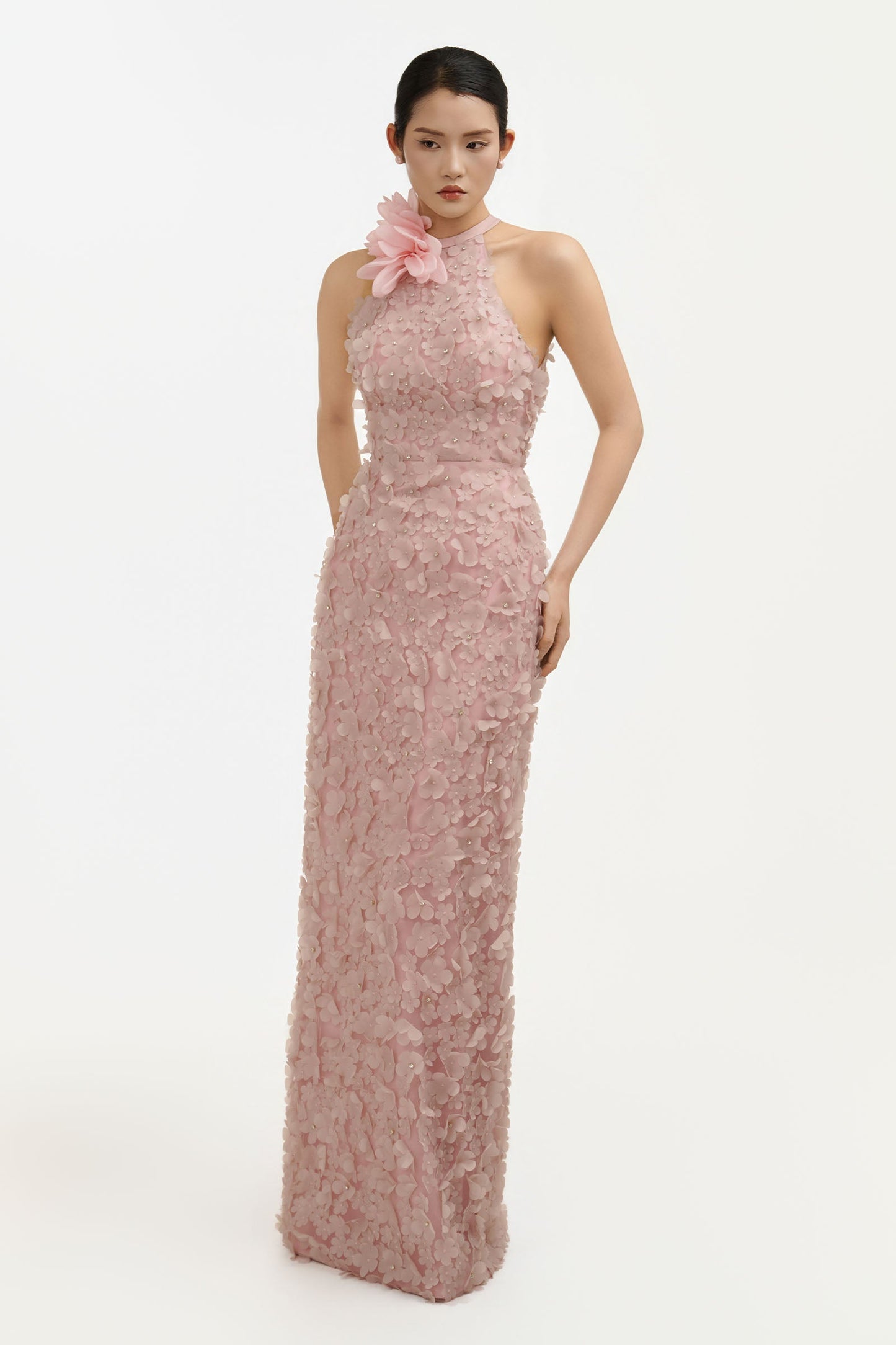Amaryllis Halter Maxi Dress