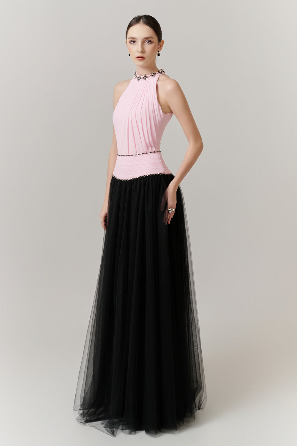 Aria Halter Bead Maxi Dress