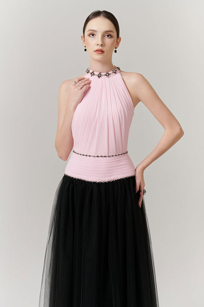 Aria Halter Bead Maxi Dress