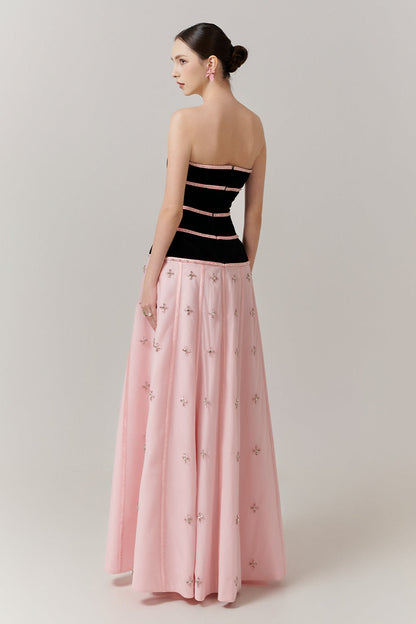 Valencia Sweetheart Bead Maxi Dress