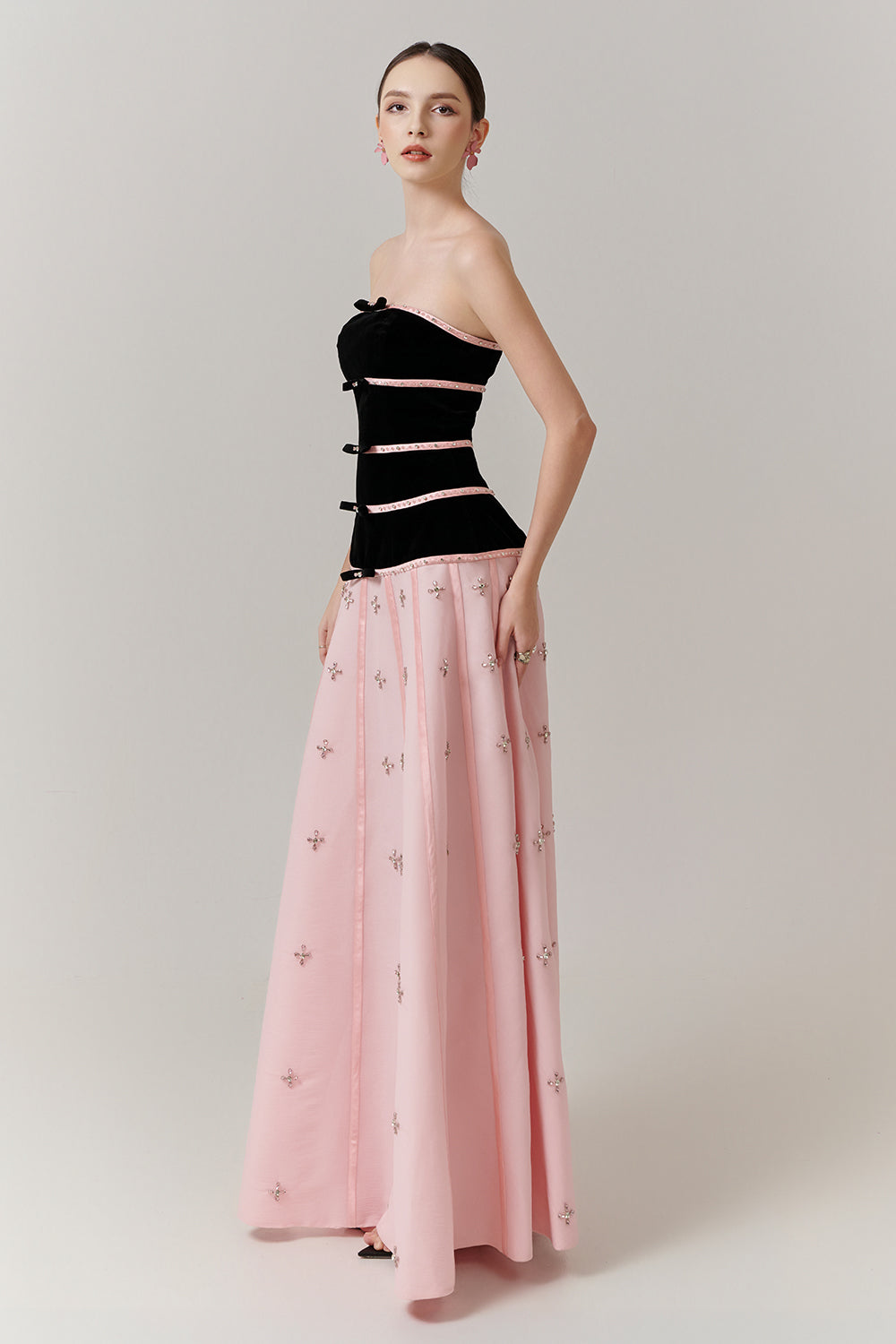 Valencia Sweetheart Bead Maxi Dress