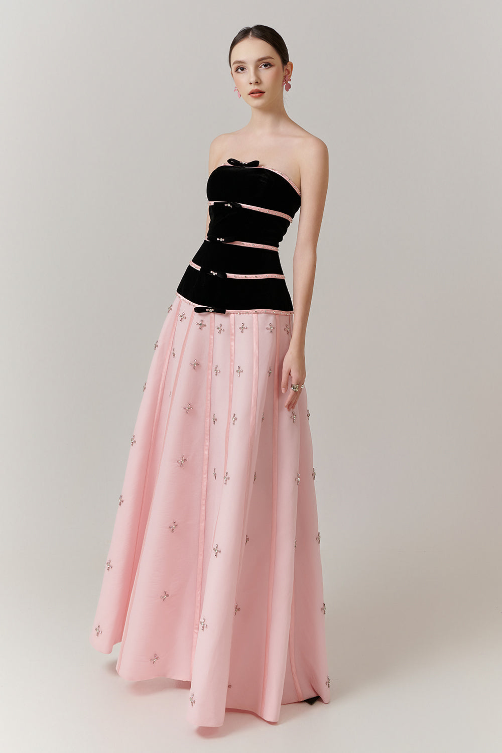 Valencia Sweetheart Bead Maxi Dress