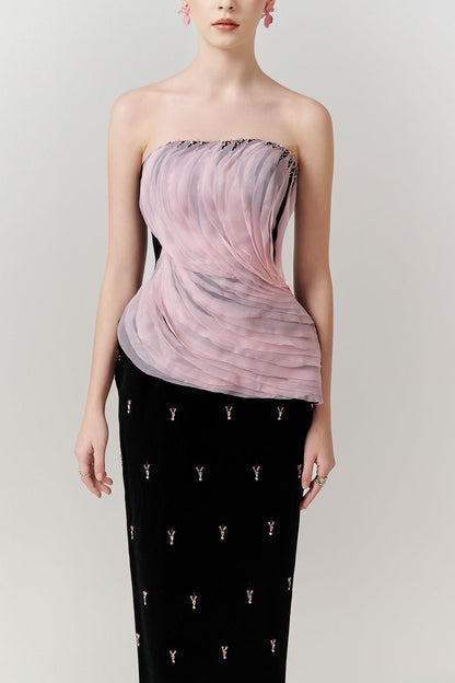 Scarlett Sheath Draped Maxi Dress