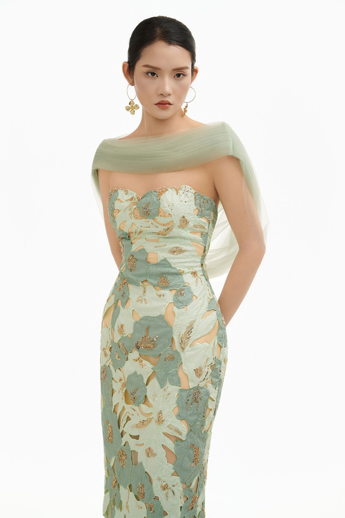 Magnolia Embroidery Maxi Dress