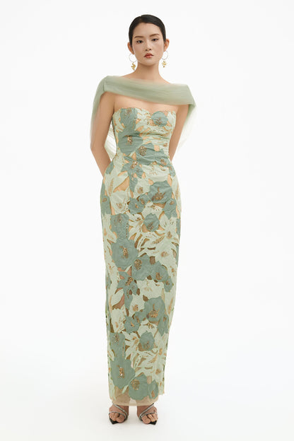 Magnolia Embroidery Maxi Dress