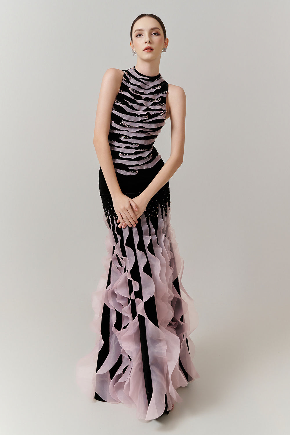 Isadora Mermaid Ruffle Maxi Dress