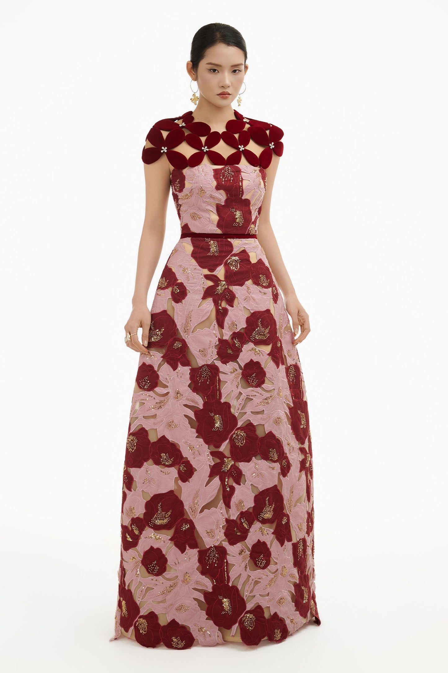 Fiora Embroidery Maxi Dress