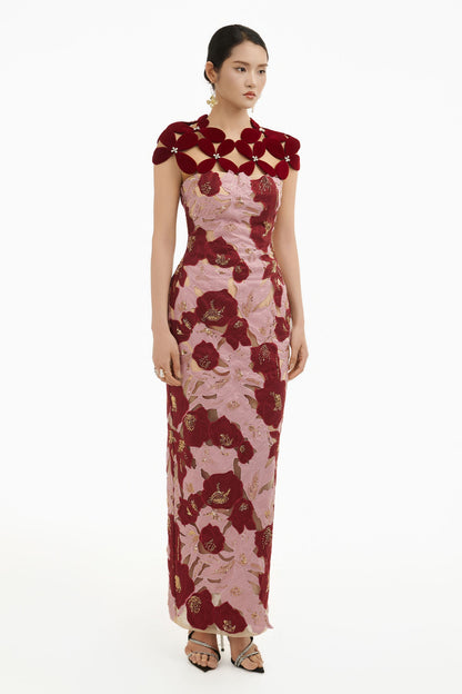 Rosée Applique Maxi Dress