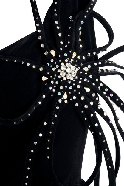 Addyson Bubble Layered Velvet Maxi Dress