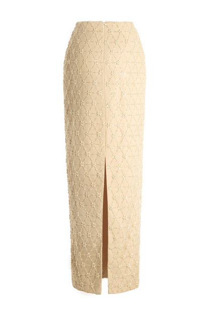 Dylan Sheath Puffy Sleeved Polyester Maxi Set